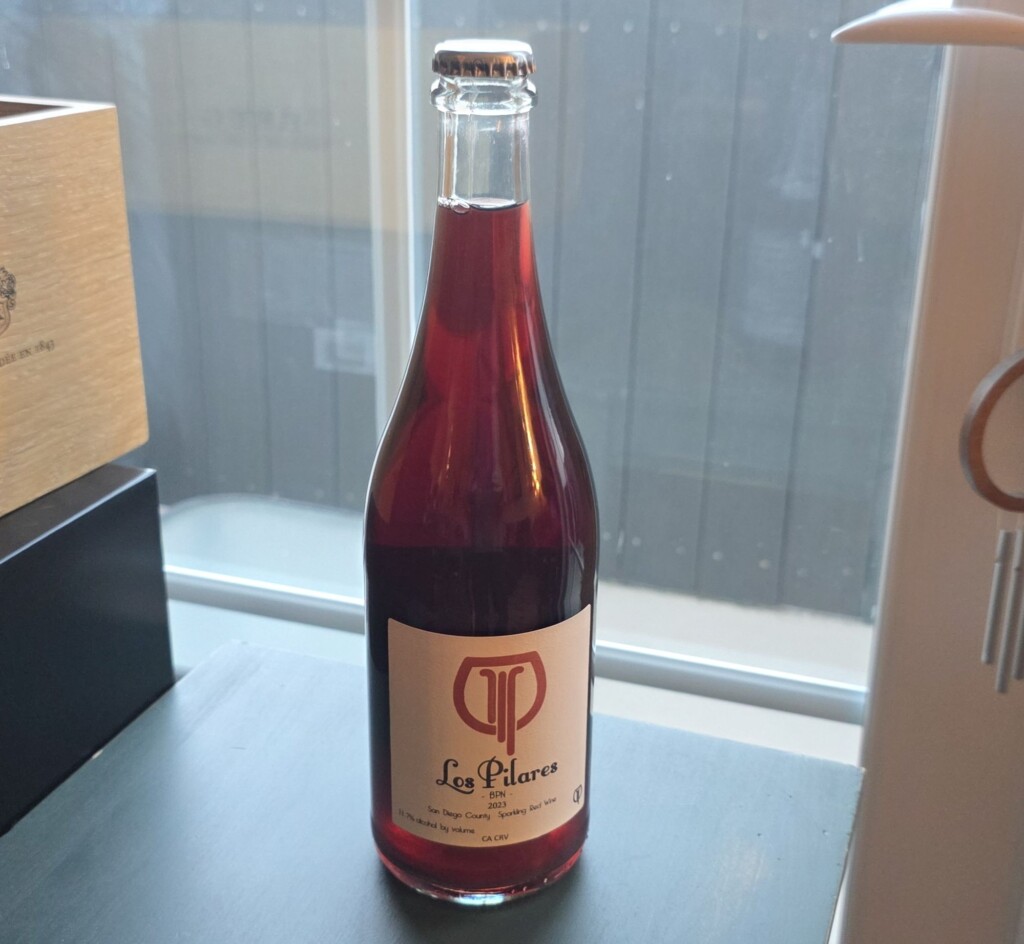 Please The Palate Wine of the Week: Los Pilares 2023 Sparkling Red Wine, San Diego County