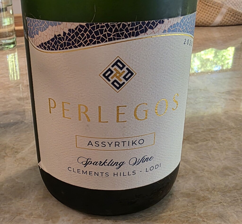 Please The Palate Wine of the Week: Perlegos 2023 Assyrtiko Sparkling Wine, Clements Hills, Lodi