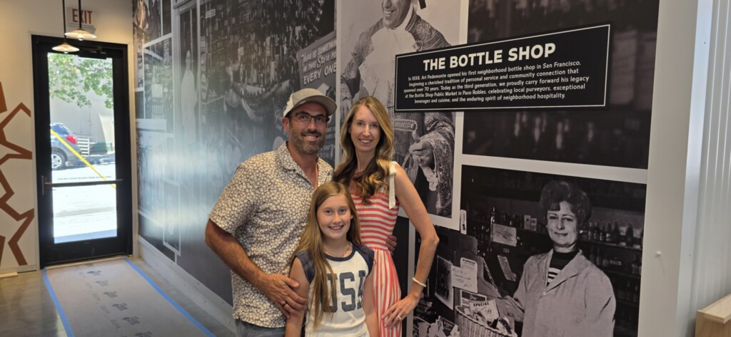 Bill and Julie Lapp with daughter at The Bottle Shop in Paso Robles The Magic and the Math: How a Tech Engineer Is Building a Winery for the Long Game in Paso Robles